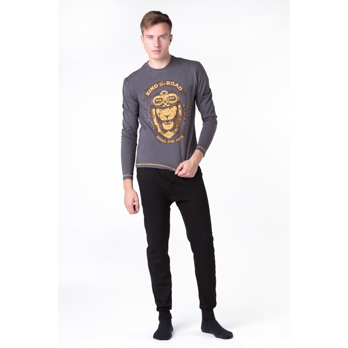 Фуфайка мужская, цвет серый, размер 56