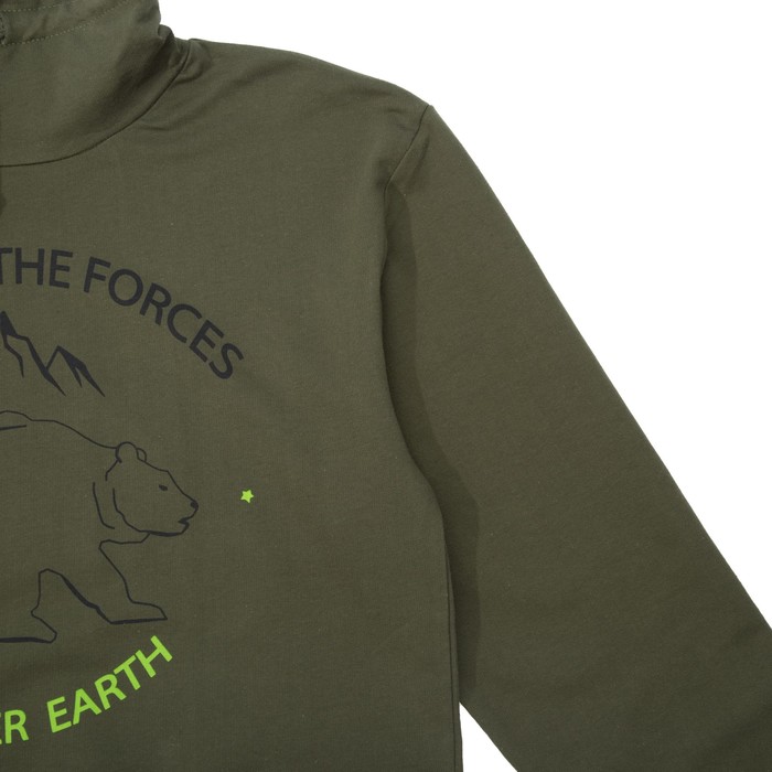 Толстовка мужская, цвет зелёный, размер 52