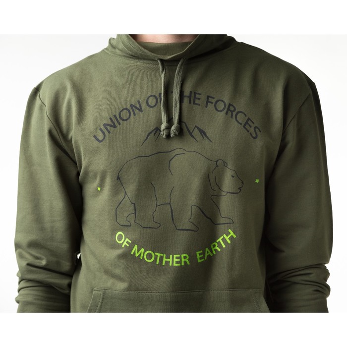 Толстовка мужская, цвет зелёный, размер 54