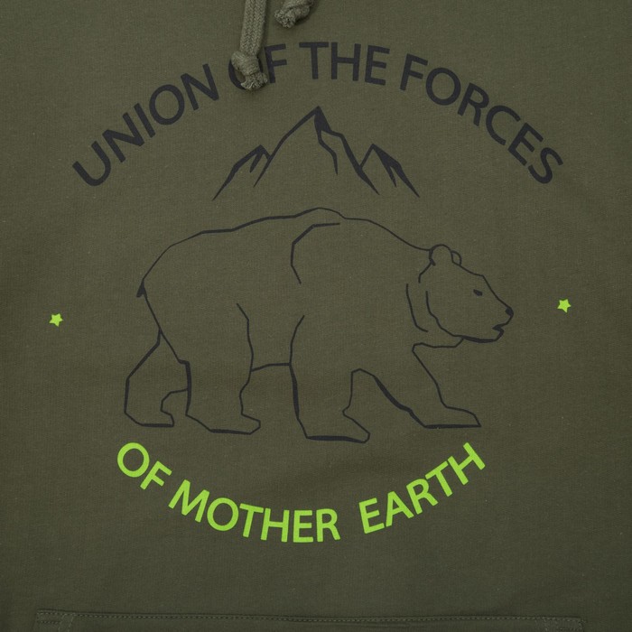 Толстовка мужская, цвет зелёный, размер 54