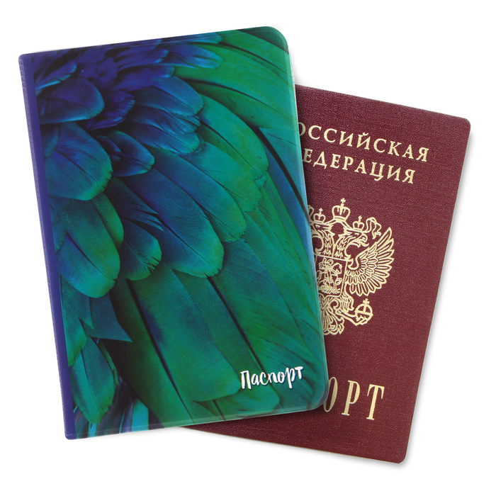 Обложка для паспорта "Перья"