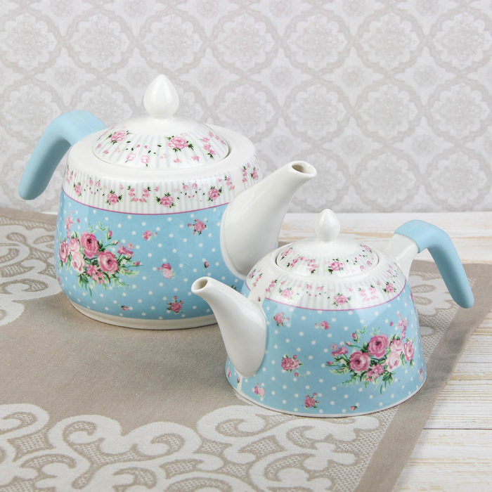 Набор чайников "Рондо", 2 шт, цвет синий