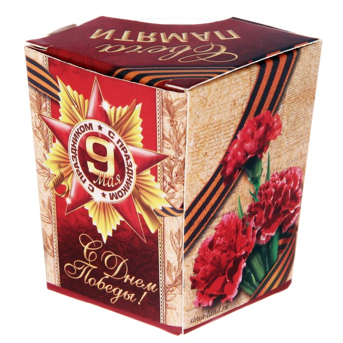 Свеча в стакане "Спасибо за мирное небо"