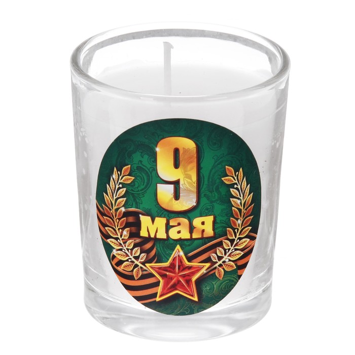 Свеча в стакане "9 Мая"