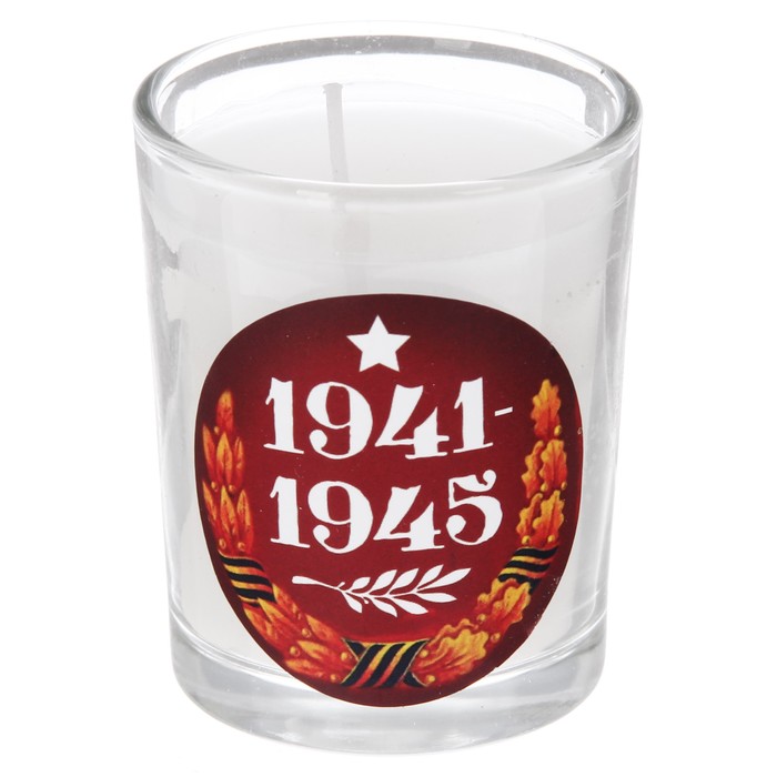 Свеча в стакане "За Родину"