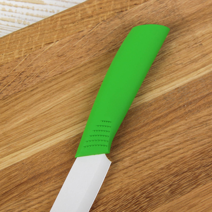 Набор керамических ножей, 4 предмета: 7,5/10/12,5 см, овощечистка, на подставке