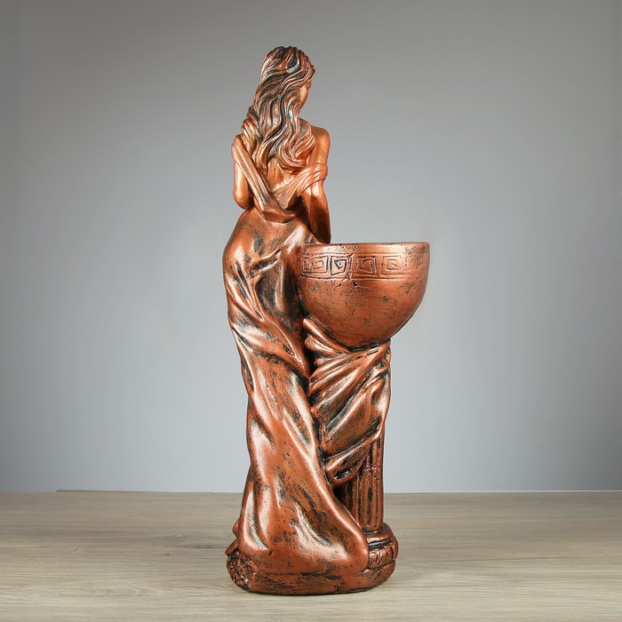 Фигурное кашпо "Девушка Дана" медь 81см