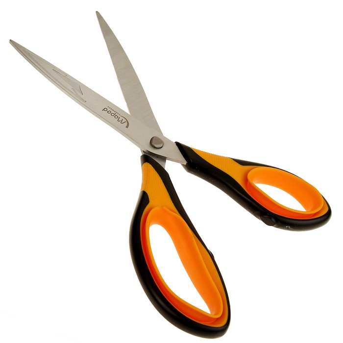 Ножницы 21см ULTIMATE, эргономичные, двойные мягкие ручки, сверхпрочные - лезвия из высокоуглеродистой стали, пожизненная гарантия, асимметричные