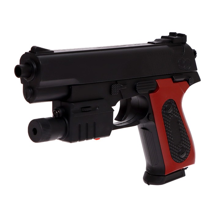 цена Пистолет пневматический детский «Классик», с фонариком и лазером