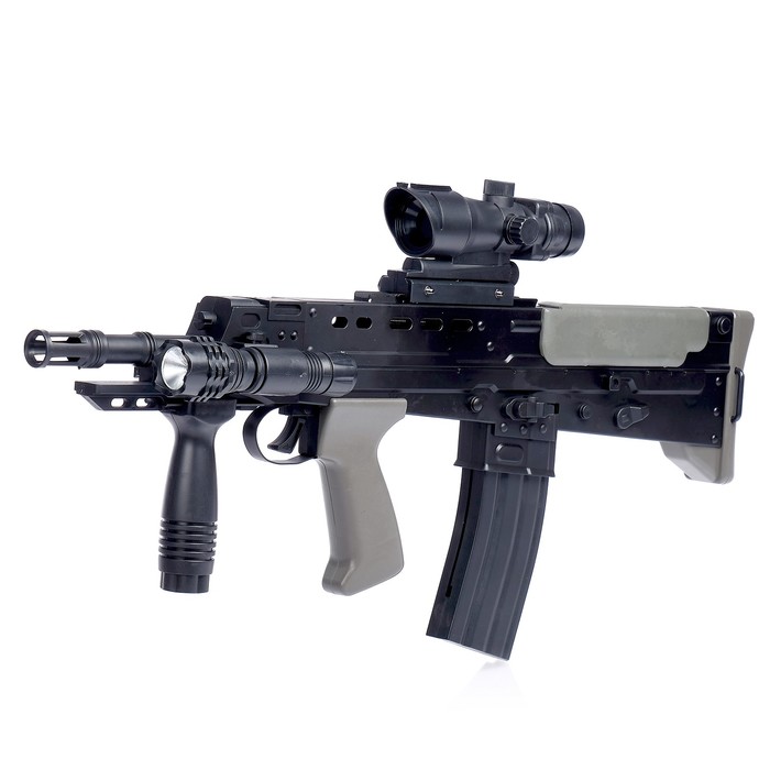 Автомат пневматический "Штурмовик", с оптическим прицелом и фонариком