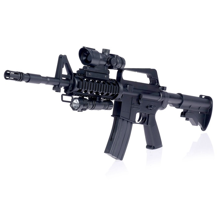Автомат пневматический "M16", с оптическим прицелом, фонариком