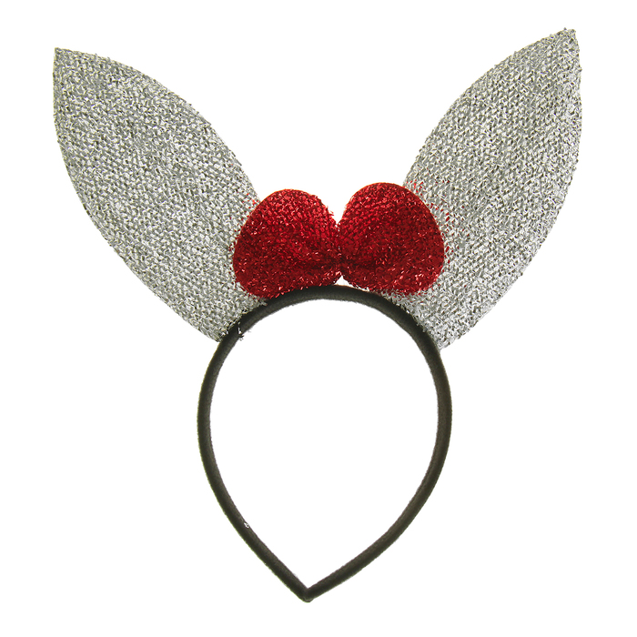 Карнавальный ободок "Зайка" с бантиком