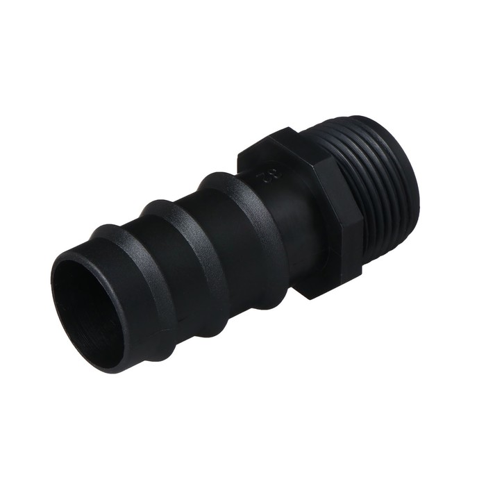 Штуцер, наружная резьба, 5/4" (32 мм) — 5/4" (32 мм), пластик