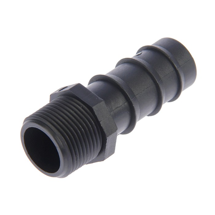 Штуцер, наружная резьба, 1" (25 мм) — 1" (25 мм), пластик
