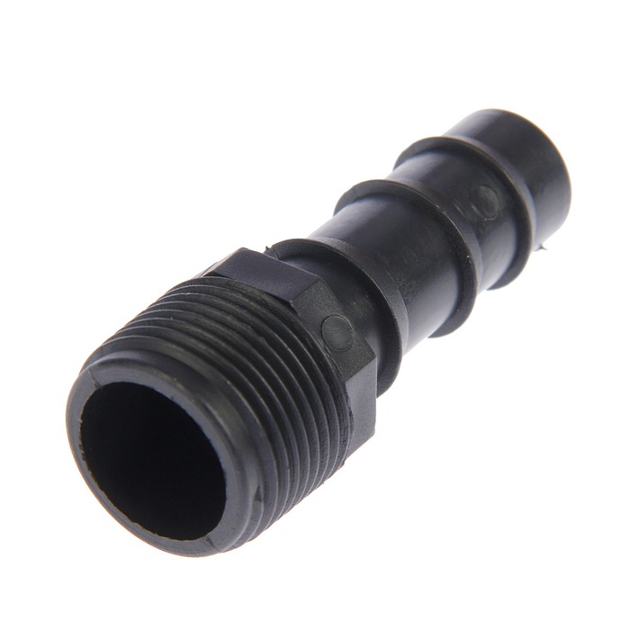 Штуцер, наружная резьба, 1" (25 мм) — 3/4" (19 мм), пластик