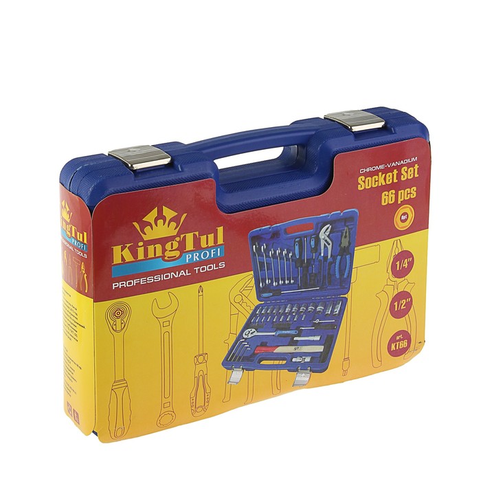 Набор инструментов KingTul profi, шестигранные головки, 66 пр.