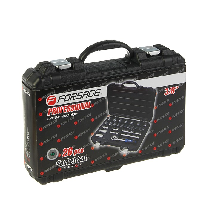 Набор инструмента Forsage, шестигранные головки, с воротком, 26 пр.