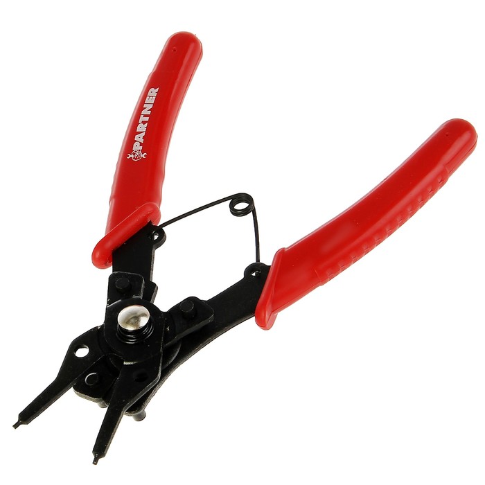 Съемник внутр. и внешних стопорных колец Partner, со сменными "губками", в блистере, 5 пр.