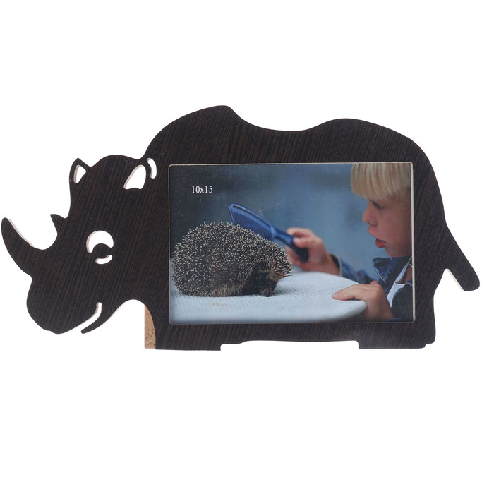 Фоторамка из МДФ "Носорог" 10х15 см венге