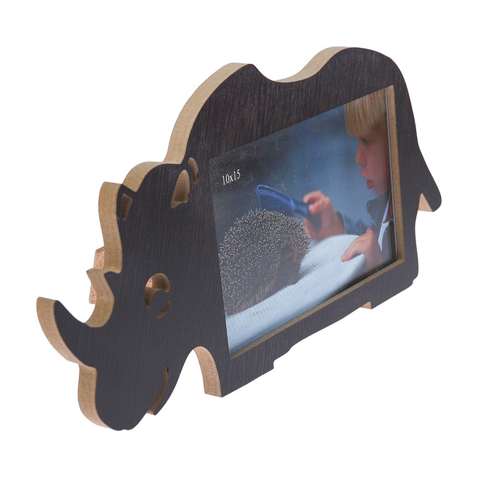 Фоторамка из МДФ "Носорог" 10х15 см венге