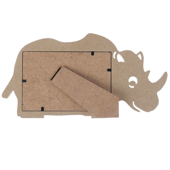 Фоторамка из МДФ "Носорог" 10х15 см венге