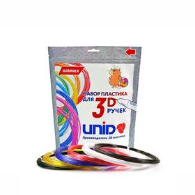 Пластик UNID PRO-6, для 3Д ручки, 6 цветов в наборе, по 10 метров Ош