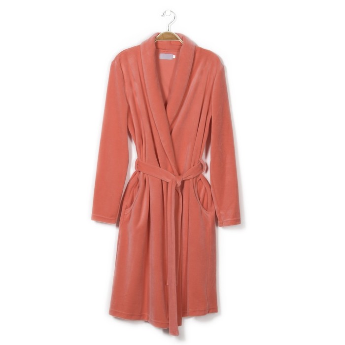 Халат женский запашной, цвет коралл, рост 158-164, размер 50