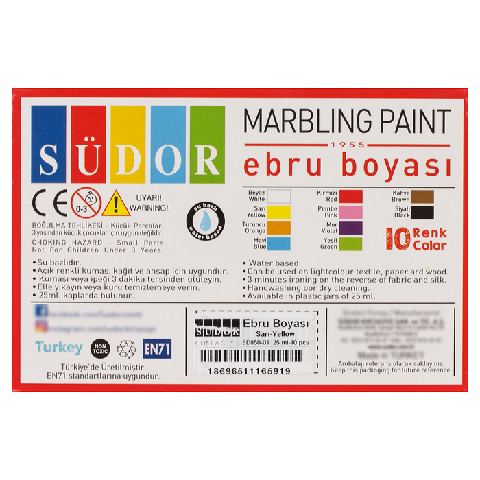 Краска Эбру с пипеткой, 25 мл, цвет 01