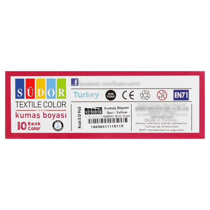 Краска по ткани 25 мл, цвет 01