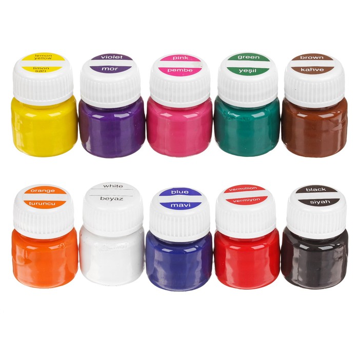 Краска по дереву 1 шт 15 мл, набор 10 цветов