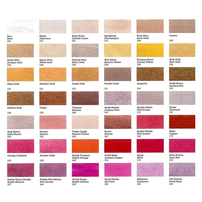 Краска акриловая, металлик, "Dora", бриллиантовый блеск, 50 мл, цвет 197