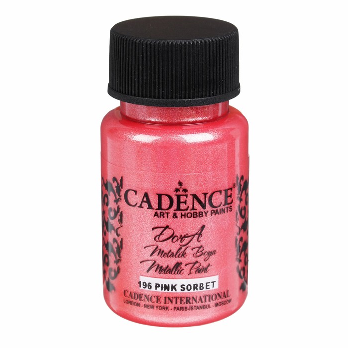 Краска акриловая, металлик, "Dora", бриллиантовый блеск, 50 мл, цвет 196