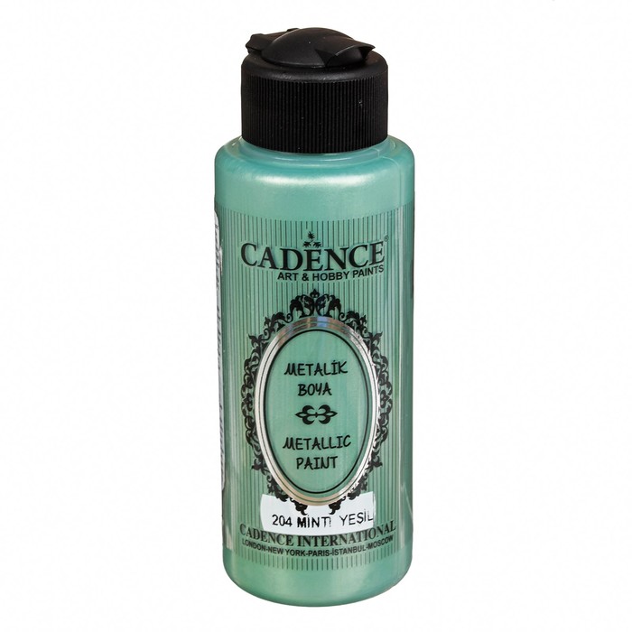 Краска акриловая, металлик, перламутровый блеск, 120 мл, цвет 204