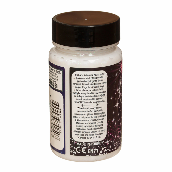 Краска прозрачная с голографическим глиттером, 90 мл