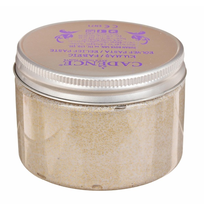 Паста рельефная для ткани с блестками, 150 мл, цвет 15798