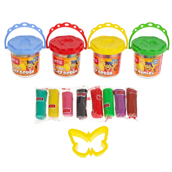 Тесто для лепки 8 цветов по 20 гр, формочка, цвета МИКС