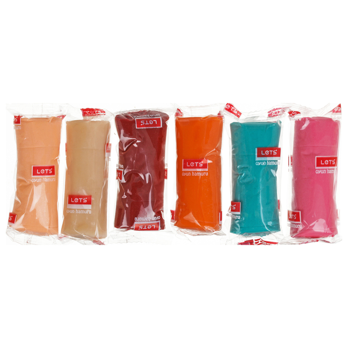 Тесто для лепки 6 цветов по 40 гр, 4 формочки, цвета МИКС