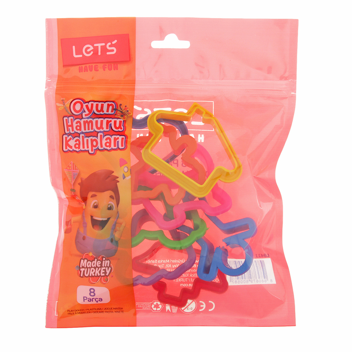 Формочки для лепки, набор 8 шт, цвета МИКС