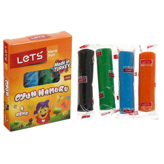 Тесто для лепки 4 цвета по 40 гр, цвета МИКС