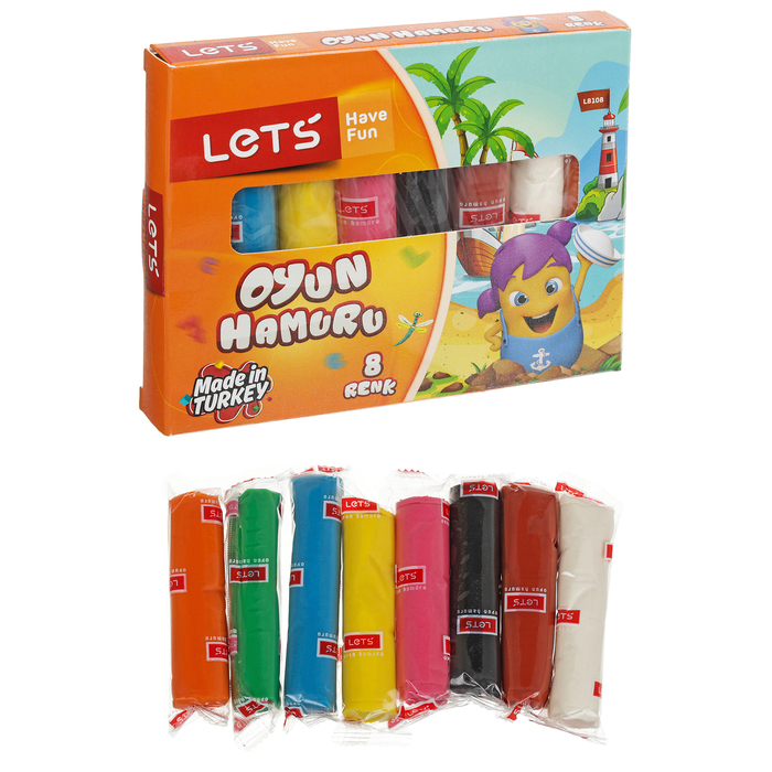 Тесто для лепки 8 цветов по 40 гр, цвета МИКС