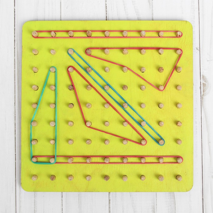 Геоборд "Алфавит и цифры" (салатовый 20*20)