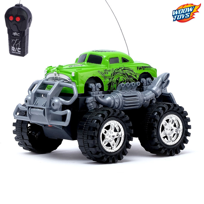 Машина радиоуправляемая "Ретро Джип", работает от батареек, МИКС