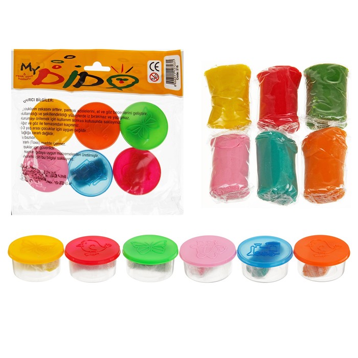 Тесто для лепки, 6 цветов по 20 гр