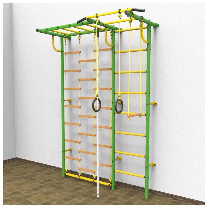 Детский спортивный комплекс "Роки с рукоходом", ПВХ, цвет зелёный