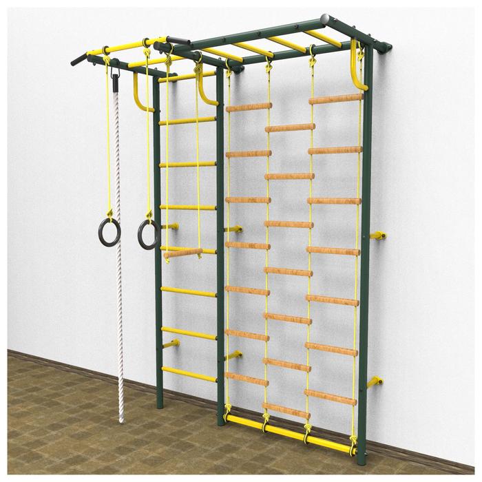 Детский спортивный комплекс "Роки с рукоходом", ПВХ, цвет зелёный мох