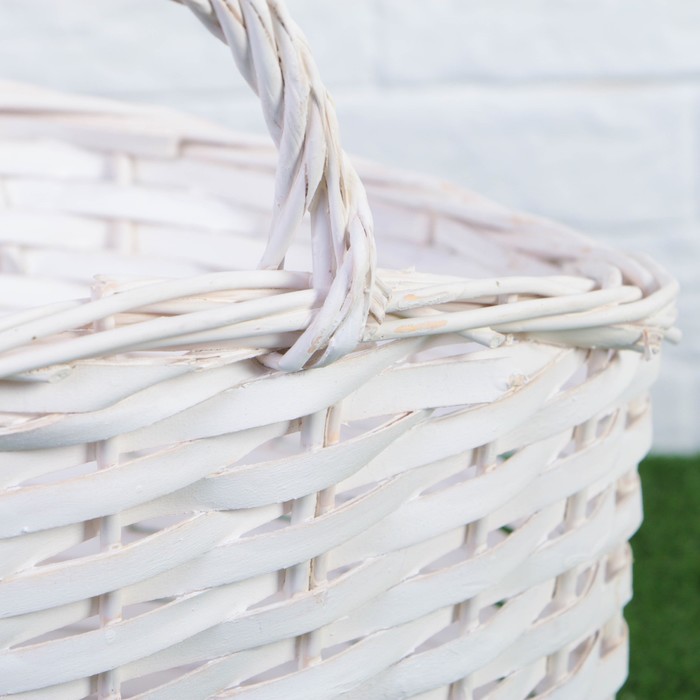 Набор корзин плетеных, ива, 39х25х19х24х33/34х20х17х22х30 см, белые
