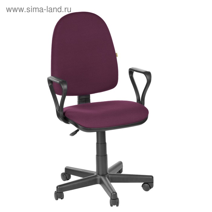 Кресло оператора Престиж Самба, бордовый, ткань (2А) кресло офисное престиж самба черное ткань пластик металл