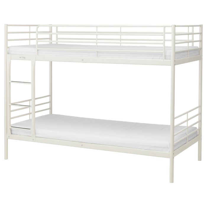 Каркас 2-ярусной кровати СВЭРТА, без основания, белый, 90x200 см