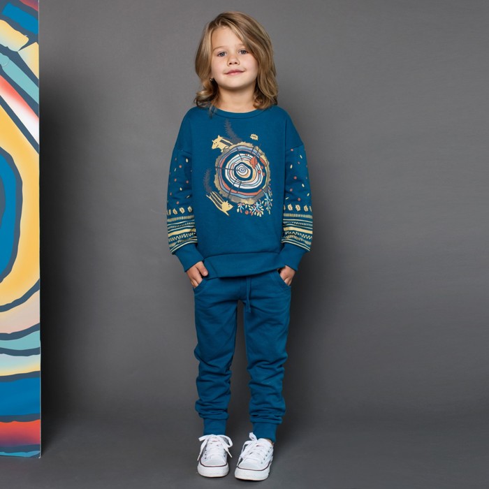 Брюки для девочки, рост 92 см, цвет синий 161-325-08