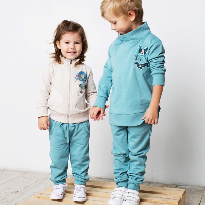 Брюки для девочки, рост 116 см, цвет голубой 161-325-07